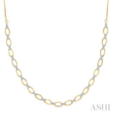 1 Ctw Round Cut Diamond Oval Shape Link Necklace in 14K Yellow Gold